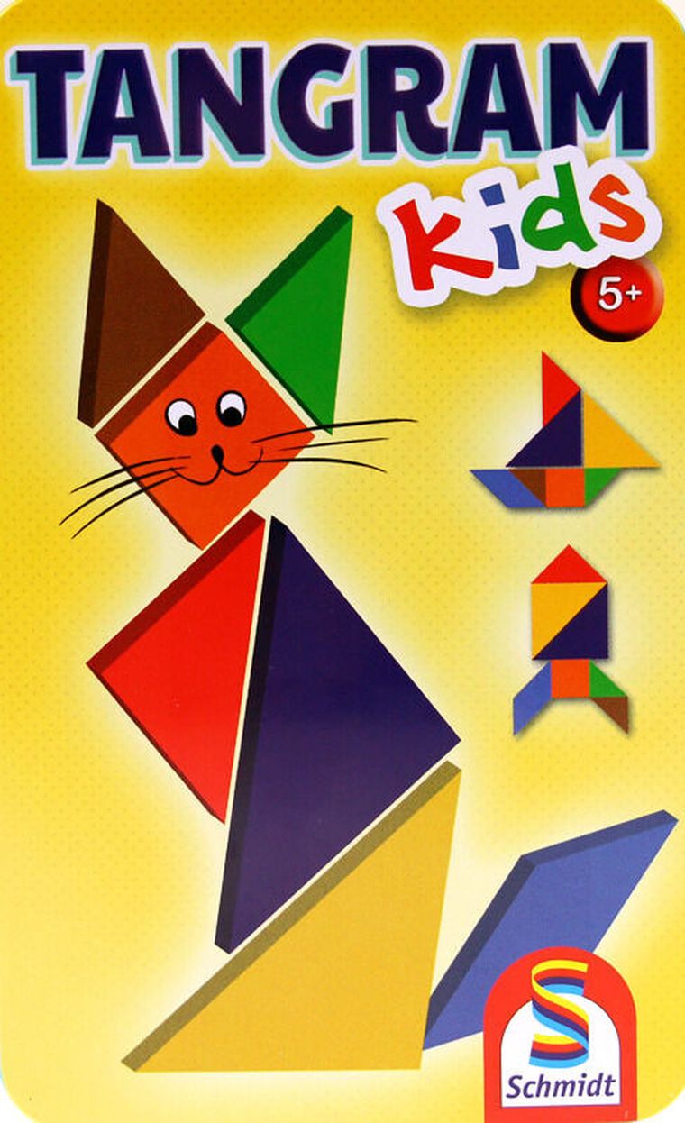 Schmidt, Tangram Kids, łamigłówka w metalowej puszce