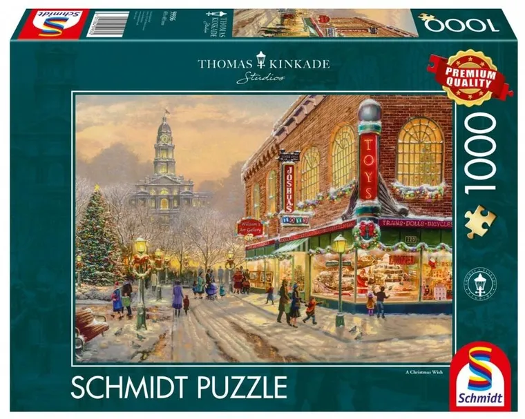 Schmidt, Thomas Kinkade, świąteczne życzenie, puzzle, 1000 elementów