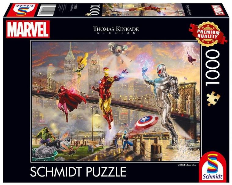 Schmidt, T.Kinkade: Iron Man, puzzle drewniane, 1000 elementów