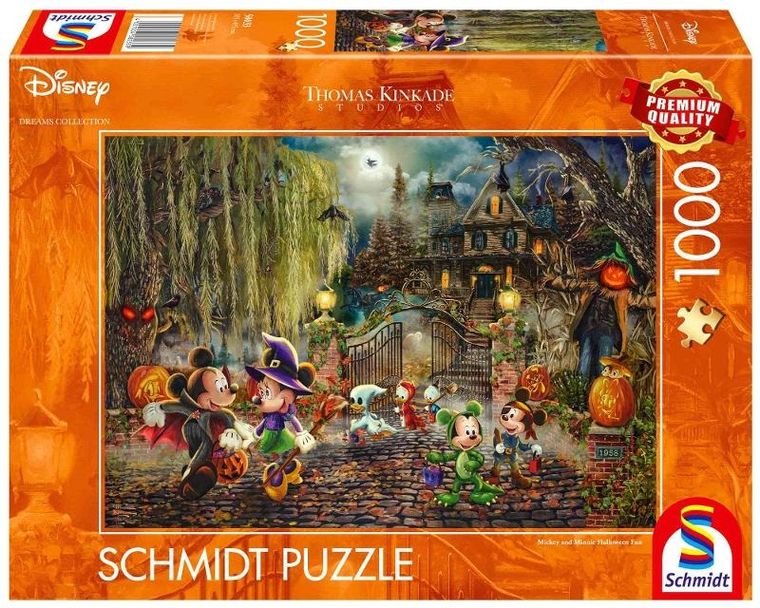 Schmidt, T.Kinkade, Myszka Miki and Minnie Halloween, puzzle, 1000 elementów