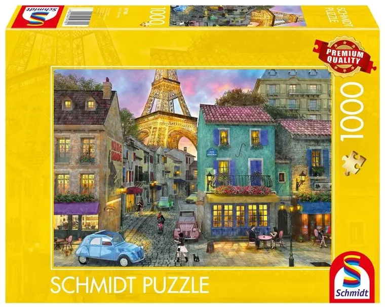 Schmidt, Ulice Paryża Francja, puzzle drewniane, 1000 elementów