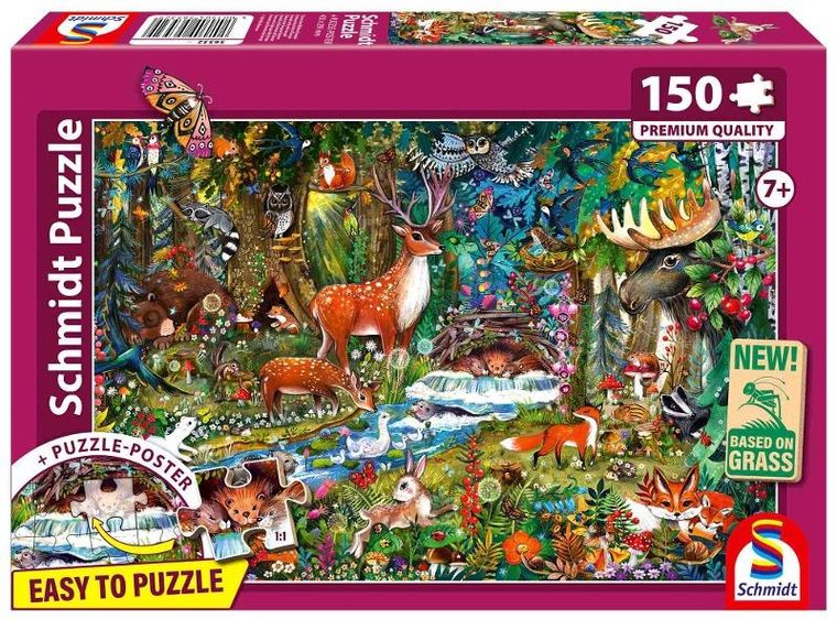 Schmidt, Zwierzęta w lesie, puzzle, 150 elementów