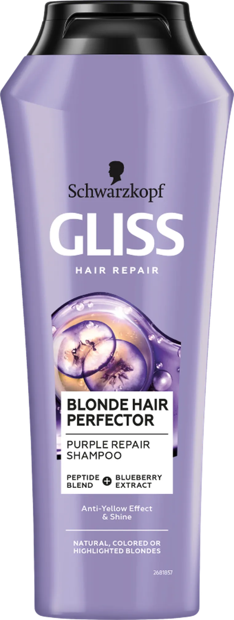 Schwarzkopf, Gliss Hair Repair Purple, szampon do włosów blond i rozjaśnionych, 250 ml