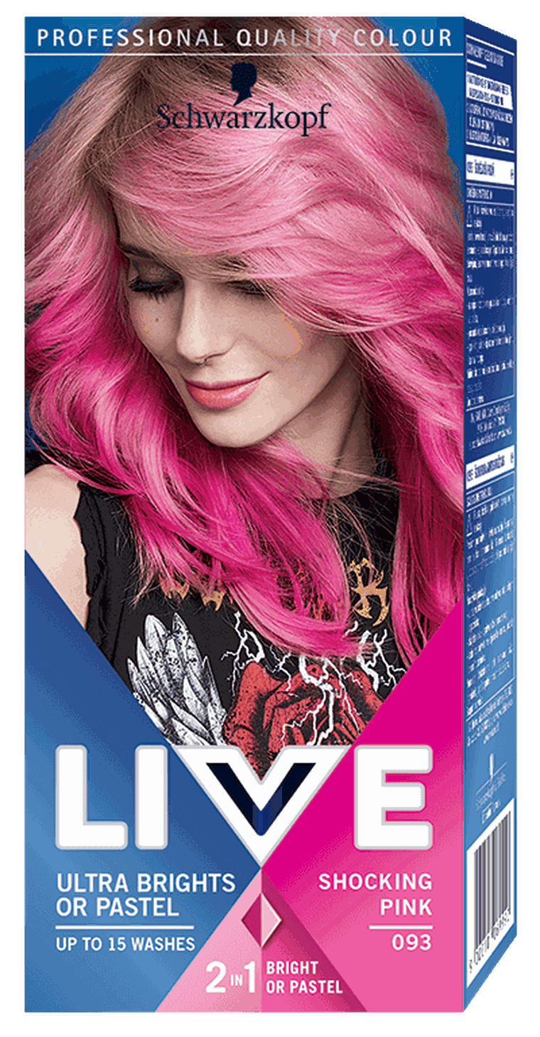 Schwarzkopf, Live, krem koloryzujący 2w1, szokujący róż nr 093