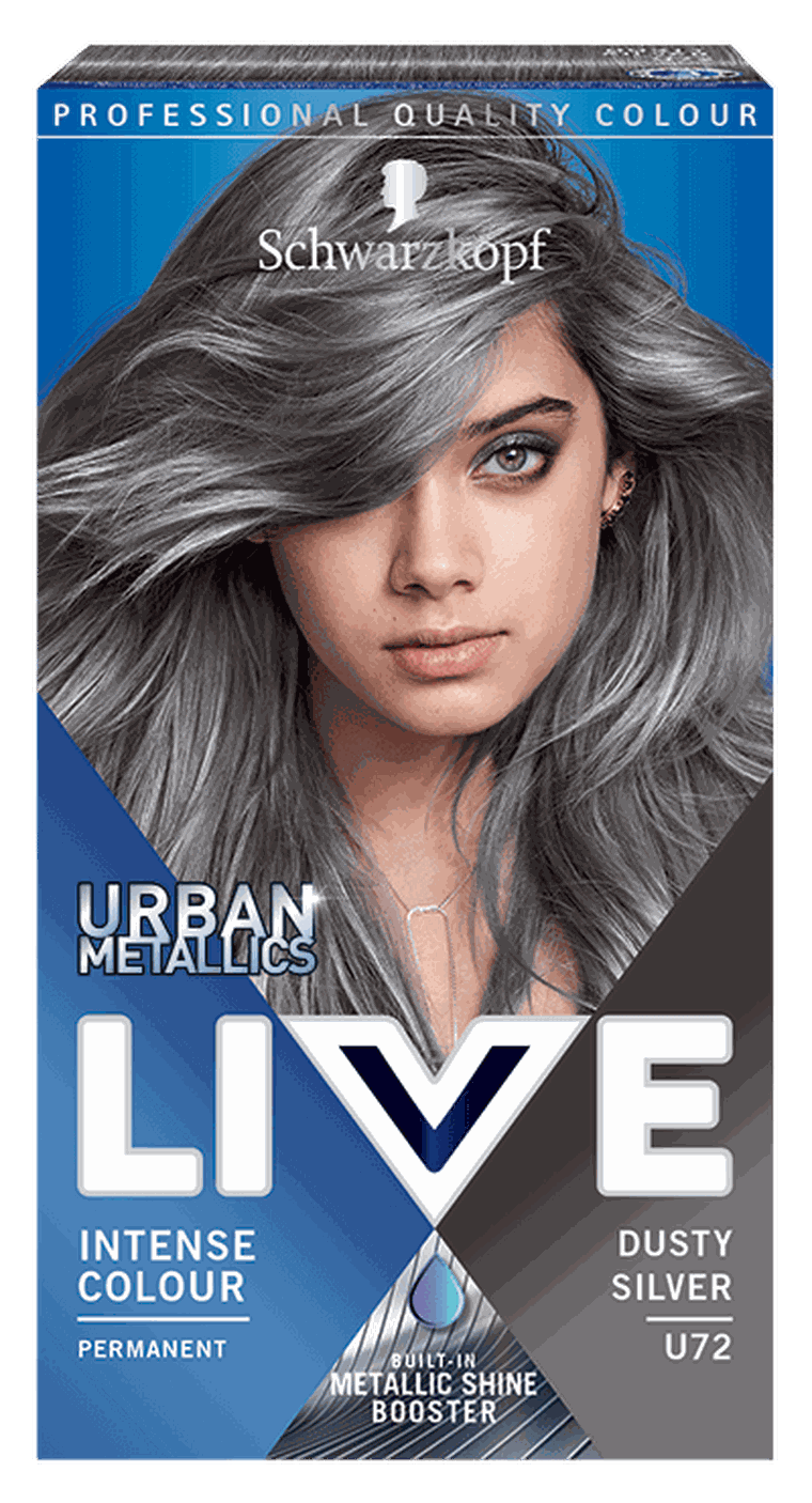 Schwarzkopf, Live, krem koloryzujący, Urban Metallics, nr U72 Dusty Silver