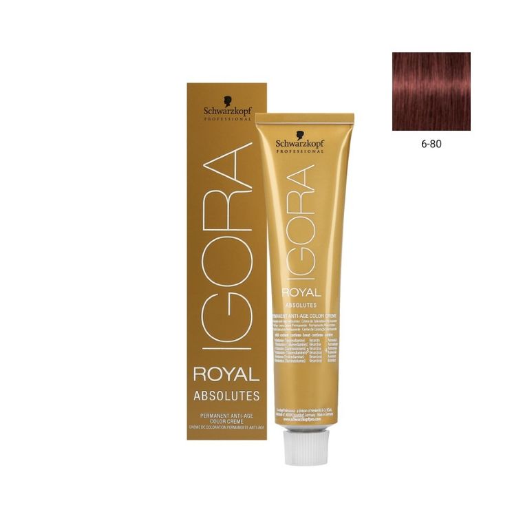 Schwarzkopf Professional, Igora Royal Absolutes, farba do włosów, nr 6-80, 60 ml