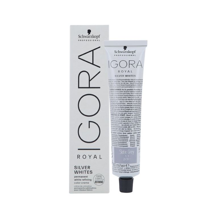 Schwarzkopf Professional, Igora Royal Absolutes Silver White, farba do srebrnych włosów, Slate Grey, 60 ml