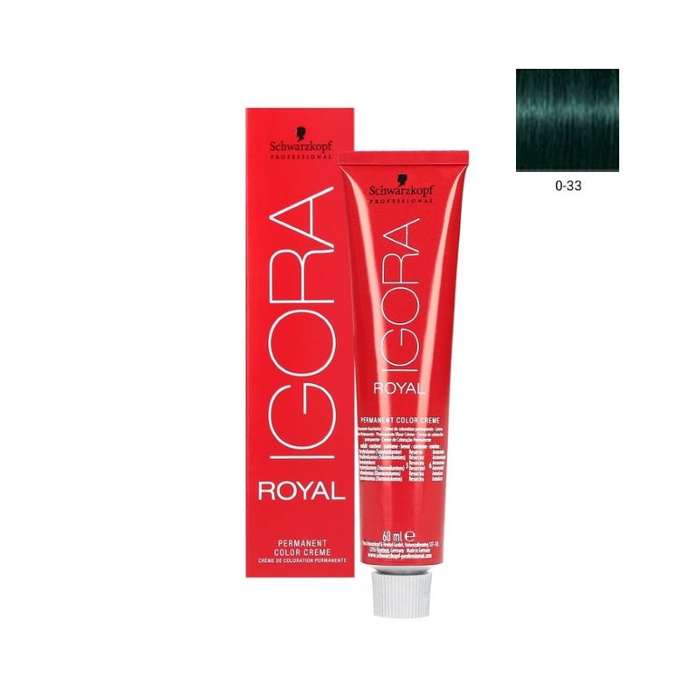 Schwarzkopf Professional, Igora Royal, farba do włosów, nr 0-33, 60 ml