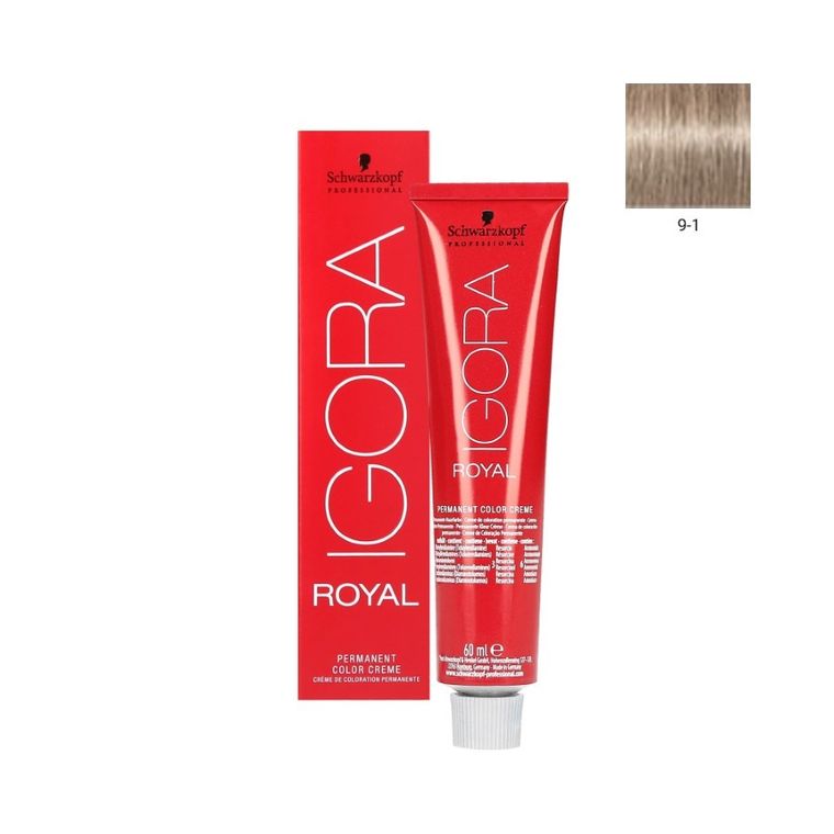 Schwarzkopf Professional, Igora Royal, farba do włosów, nr 9-1, 60 ml