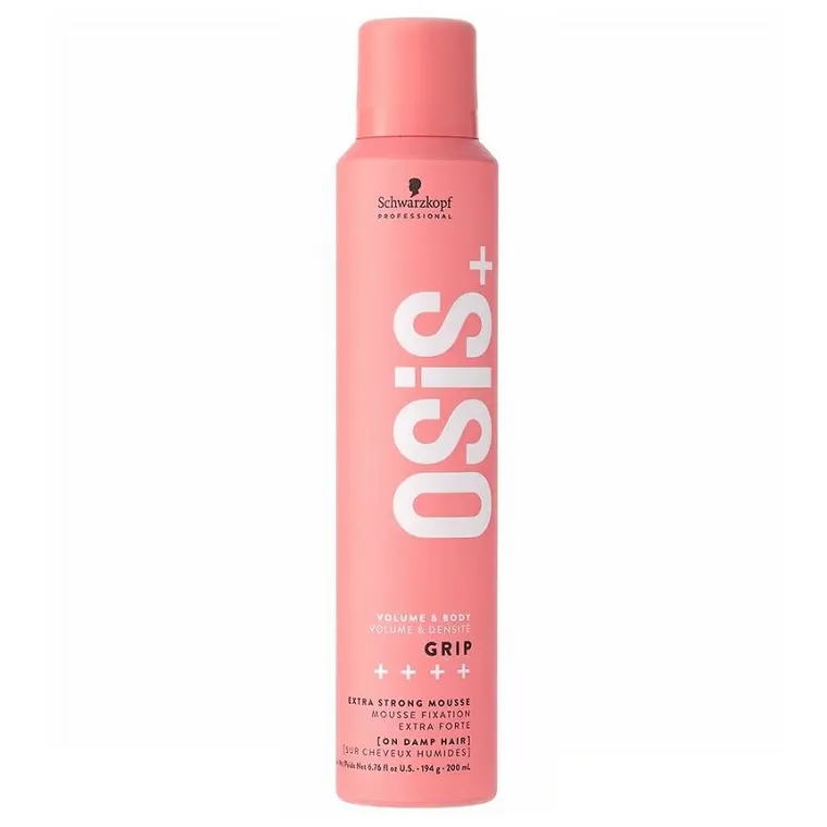 Schwarzkopf Professional, Osis+ Grip, extra mocna pianka zwiększająca objętość włosów, 200 ml