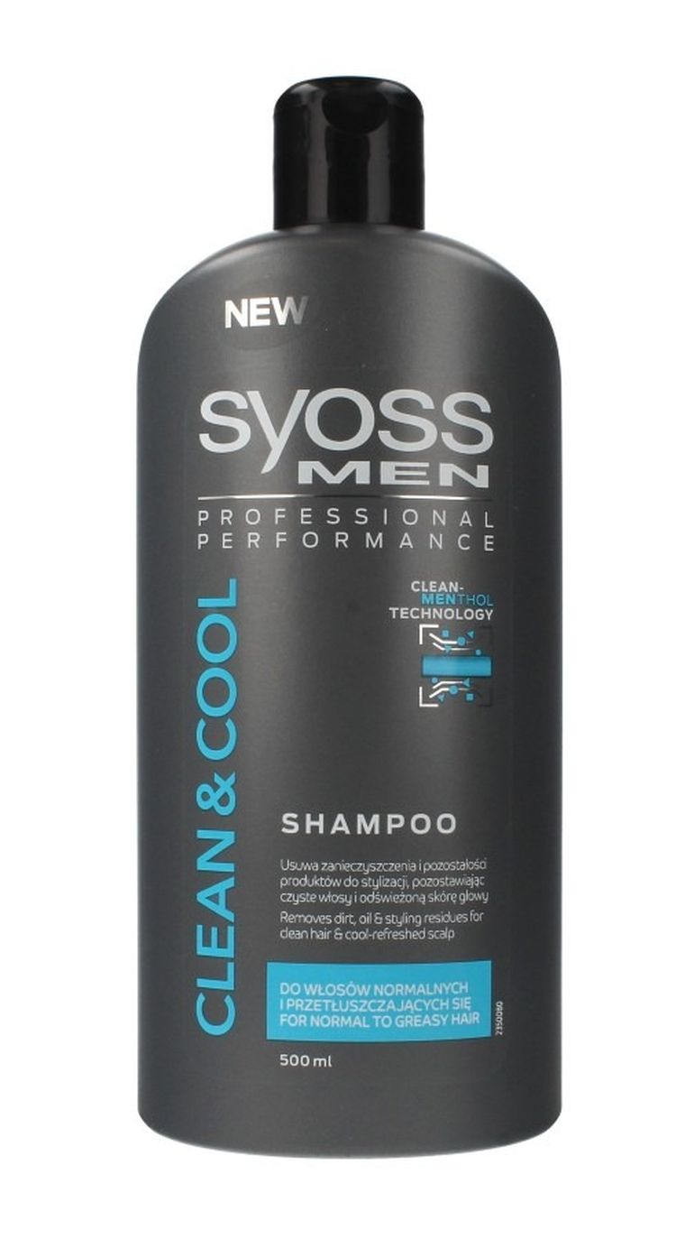 Schwarzkopf, Syoss, Men Clean & Cool szampon do włosów normalnych i przetłuszczających się, 440 ml