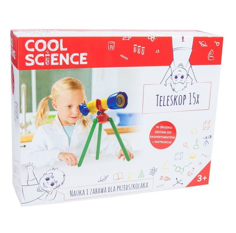 Science Cool, Teleskop 15x, zestaw naukowy