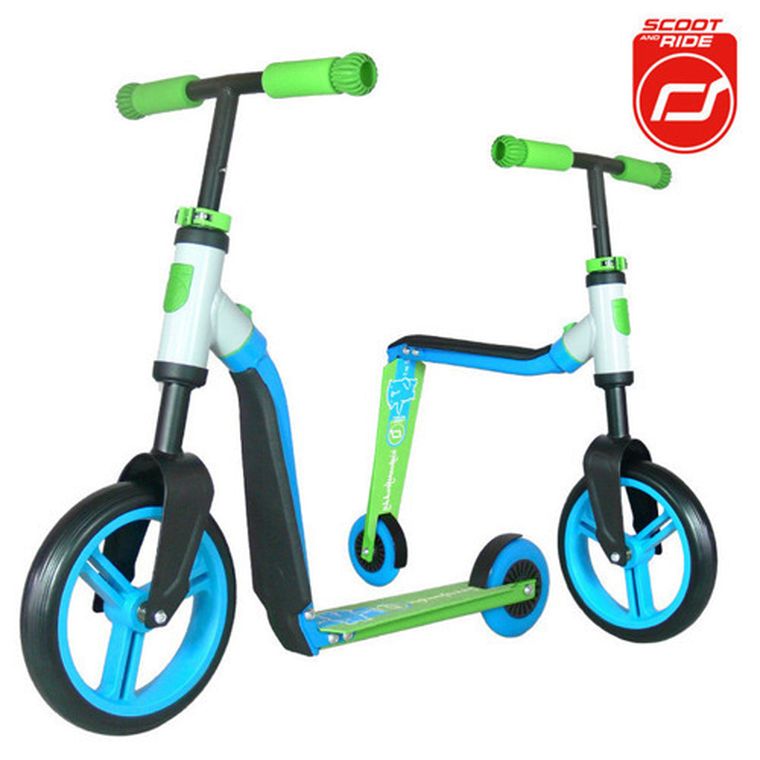 Scoot & Ride, Highwaybuddy 2w1, hulajnoga i rowerek, niebieski