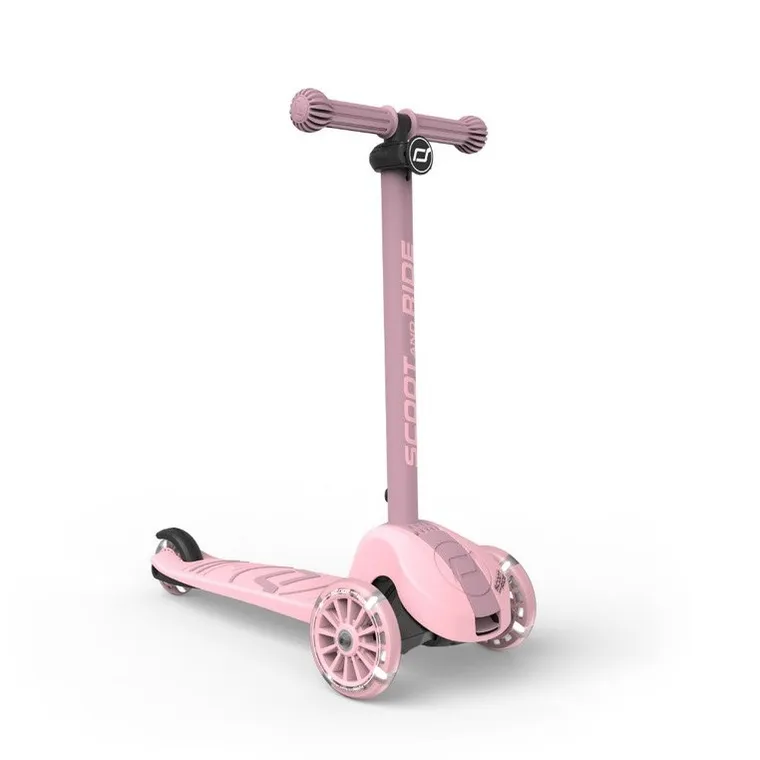 Scoot & Ride, Highwaykick 3S, hulajnoga z systemem sterowania 2w1, Rose