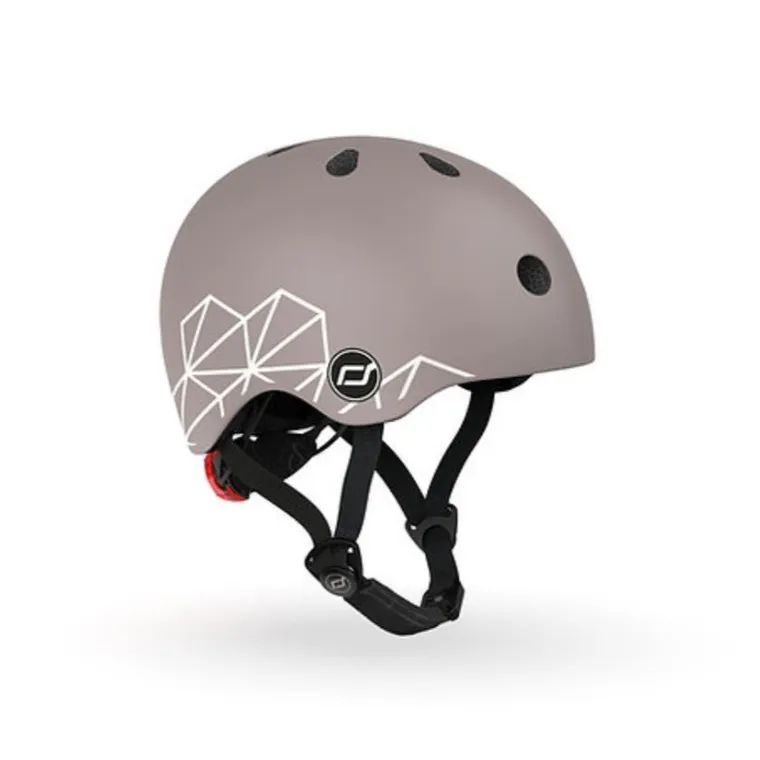 Scoot & Ride, kask ochronny, Brown Lines, rozmiar 45-51 cm