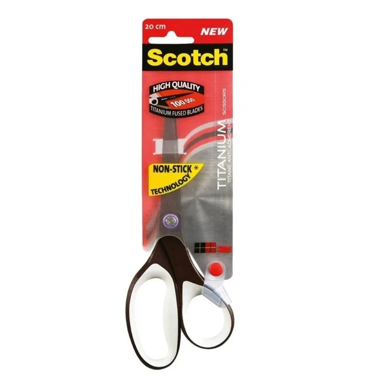 Scotch, nożyczki biurowe, tytanowe, czarno szare, 20 cm