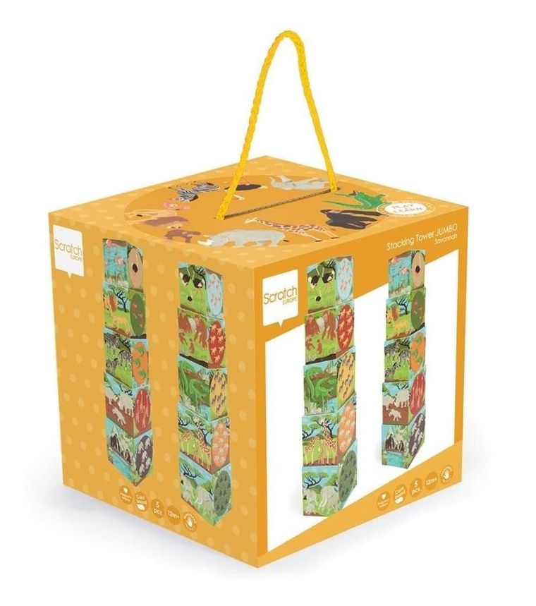 Scratch, piramidka jumbo, zwierzęta świata