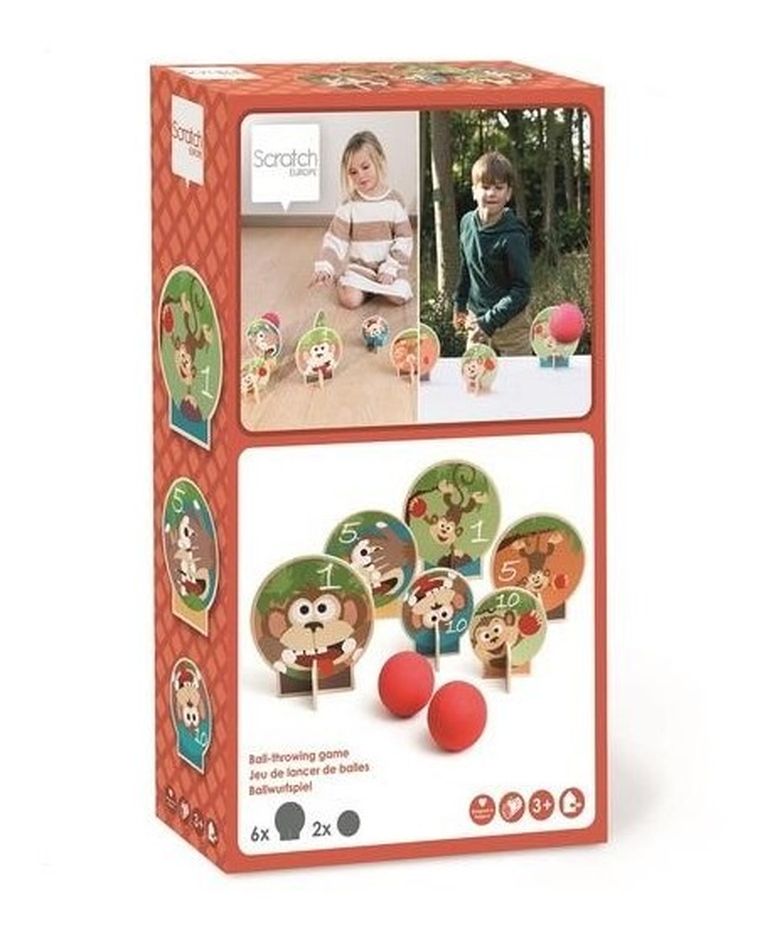 Scratch, Rzut do celu, Małpki, gra zręcznościowa