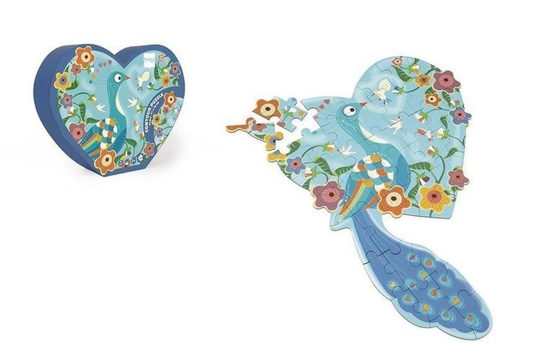 Scratch, Serce, puzzle konturowe, 40 elementów