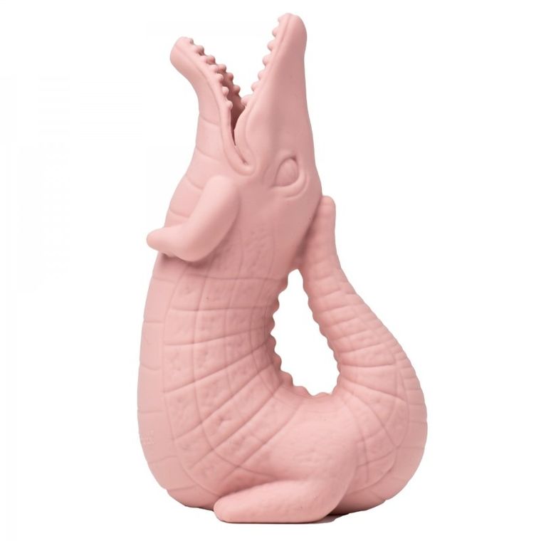 Scrunch, silikonowa konewka, krokodyl, pudrowy róż