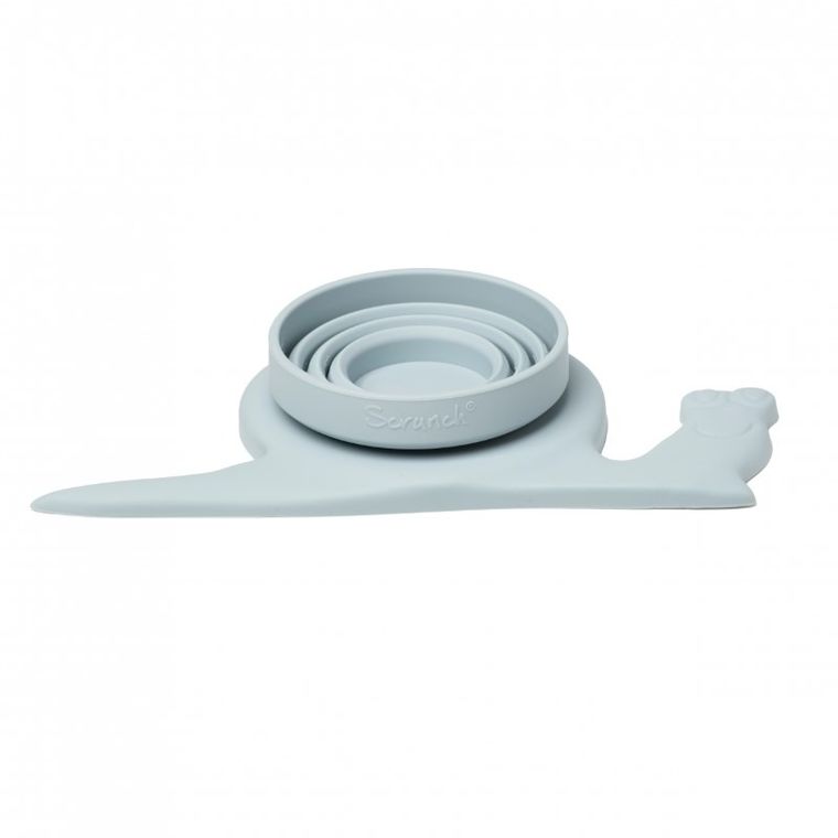 Scrunch, silikonowa miarka, ślimak, błękitna