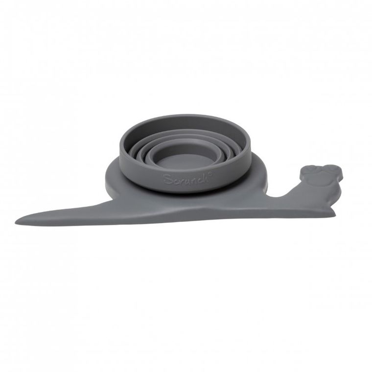 Scrunch, silikonowa miarka, ślimak, ciemnoszara