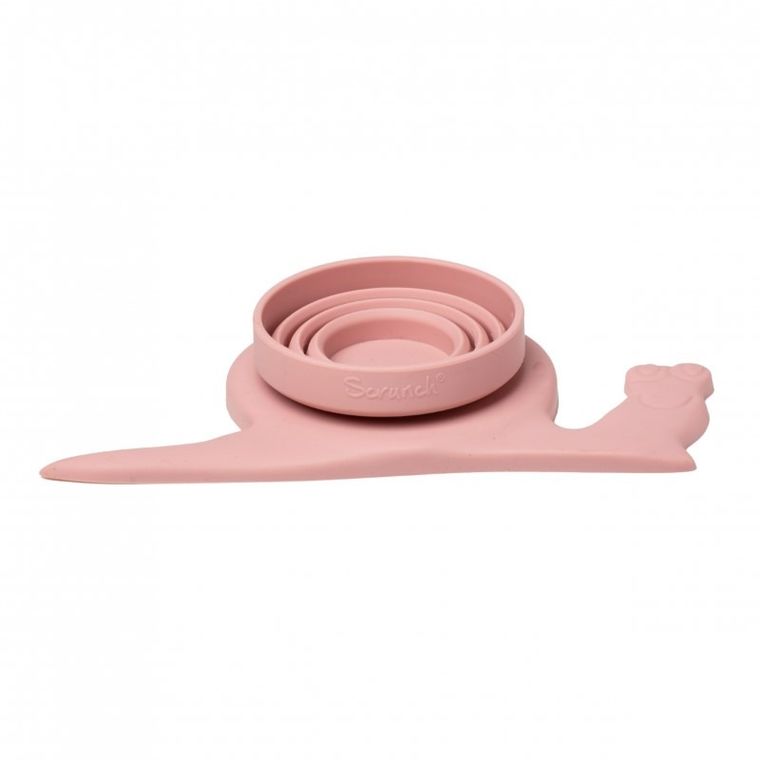 Scrunch, silikonowa miarka, ślimak, pudrowy róż