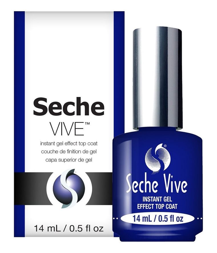 Seche, Vive Instant Gel Effect Top Coat, szybkoschnący utwardzacz do lakieru, 14 ml