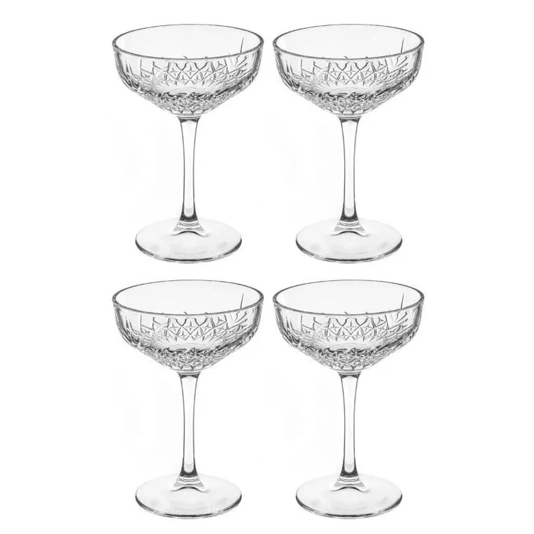 Secret de Gourmet, kieliszki do szampana, płaskie, 4 szt., 250 ml