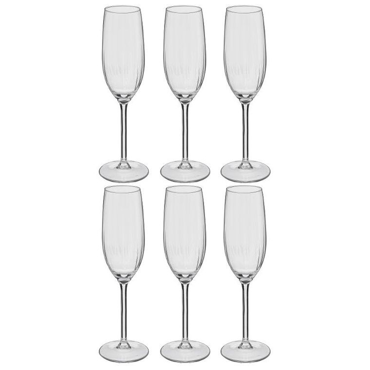 Secret de Gourmet, kieliszki do szampana volta, 6-210 ml