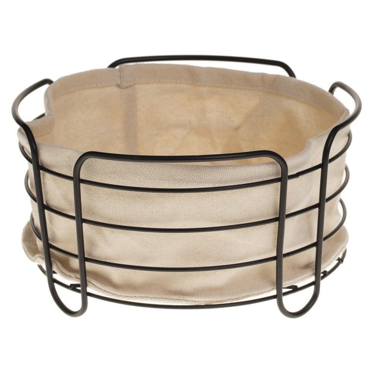 Secret de Gourmet, koszyk na chleb z bawełnianym wkładem, ø 20 cm, beżowy