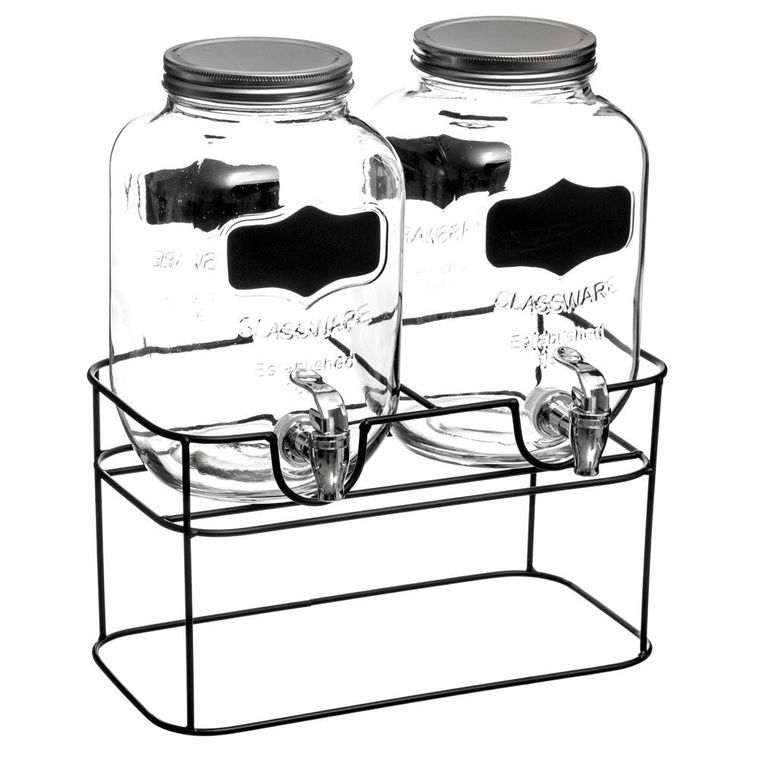 Secret de Gourmet, podwójny dystrybutor do napojów na stojaku, 4lx2 szt.