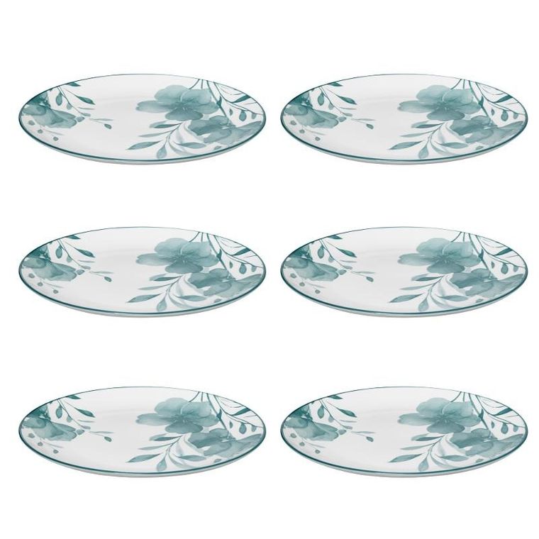 Secret de Gourmet, talerze obiadowe porcelanowe, Lily, średnica 27 cm, 6 szt.