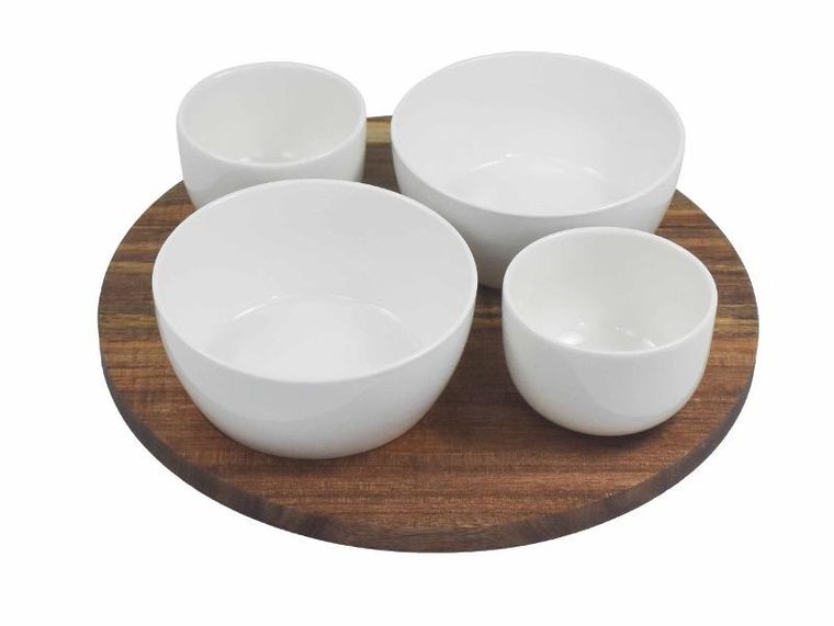 Secret de Gourmet, Tapas, półmisek z ceramicznymi miseczkami