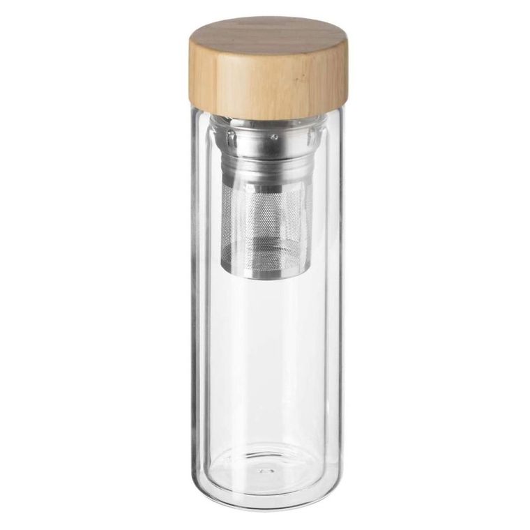 Secret de Gourmet, zaparzacz z podwójnymi ściankami, pokrywka z bambusa, 400 ml