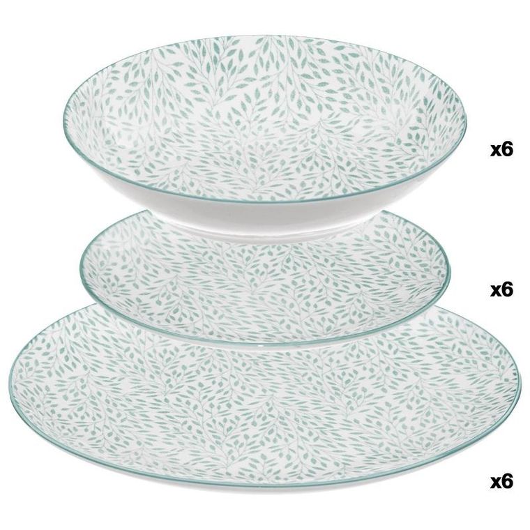 Secret de Gourmet, zastawa stołowa, Jasmin, 6 osób,18 elementów