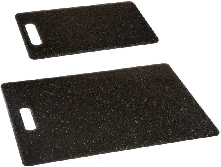 Secret de Gourmet, zestaw desek do krojenia, polipropylen, 2 szt., czarny