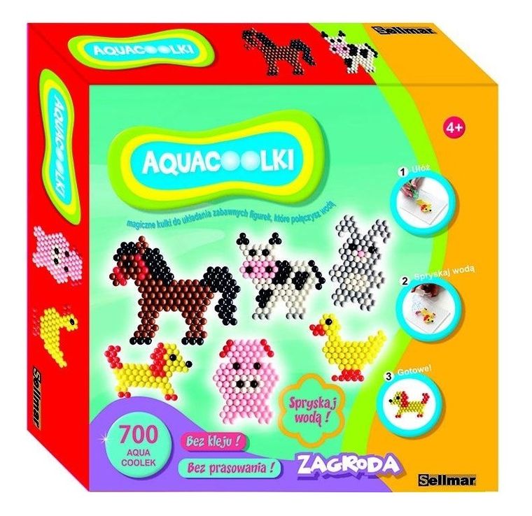 Sellmar, Aquacoolki, zagroda, zestaw kreatywny, 700 koralików