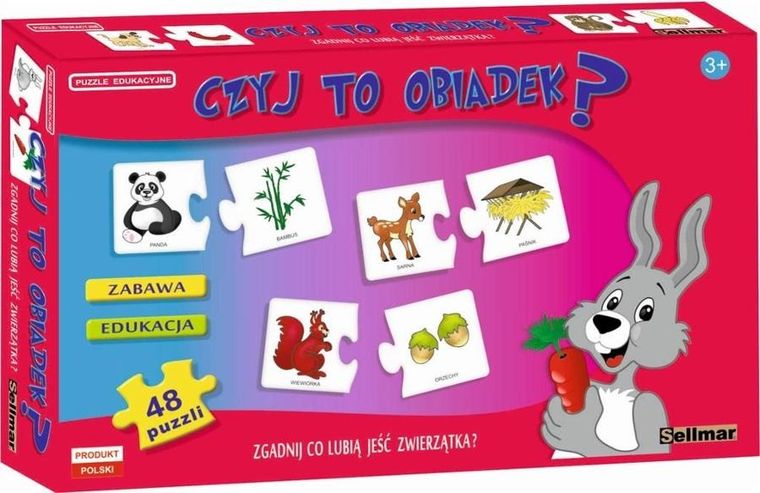 Sellmar, Czyj to obiadek? puzzle edukacyjne, 48 elementów