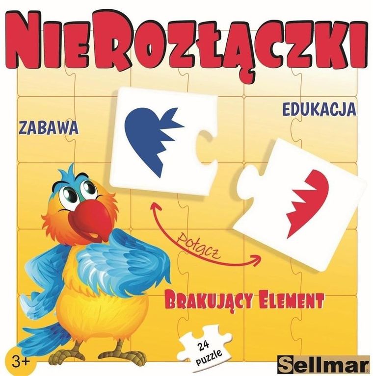 Sellmar, Nierozłączki, Brakujący element, puzzle edukacyjne, 24 elementy