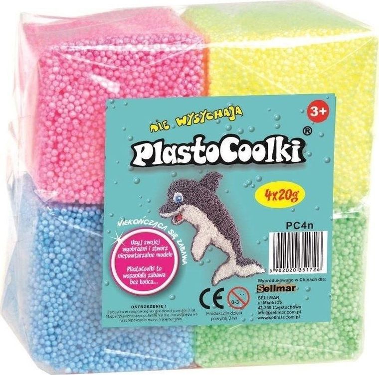Sellmar, PlastoCoolki, masa plastyczna, 4 szt.