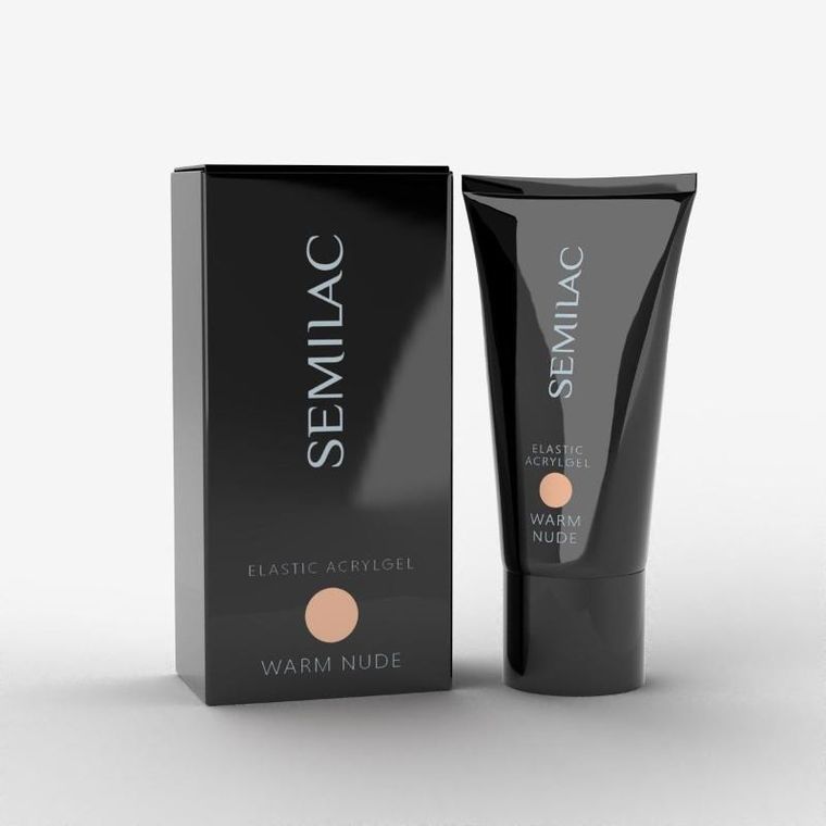 Semilac, Elastic Acrygel, akrylożel do paznokci, double flex, warm nude, 30 g