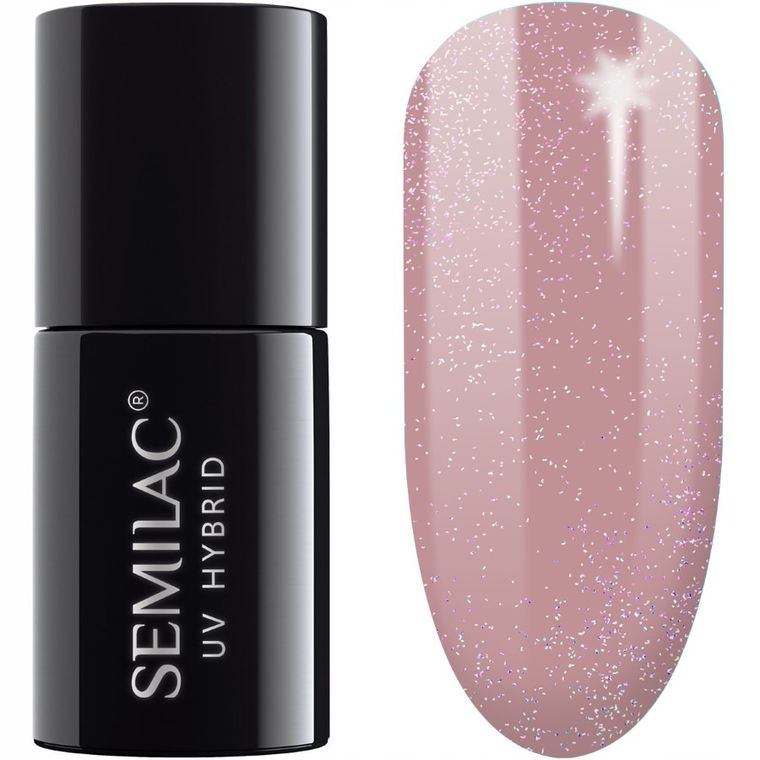 Semilac, lakier, 321 Shimmer Dust Caramel, 7 ml