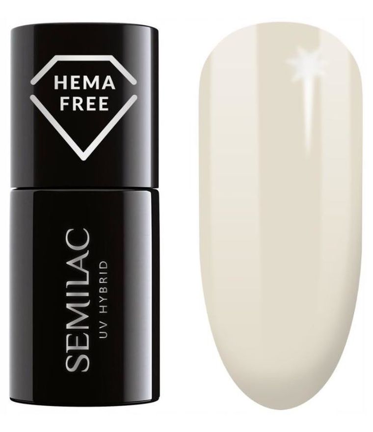 Semilac, lakier hybrydowy, 413 desert ivory, hema free, 7 ml