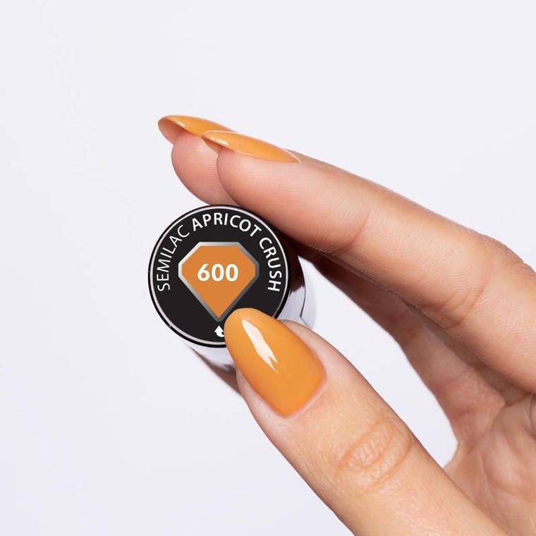 Semilac, lakier hybrydowy, Apricot Crush, nr 600, 7 ml