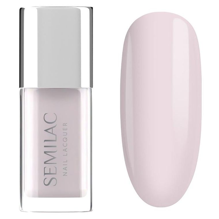 Semilac, Nail Lacquer, klasyczny lakier do paznokci, 102 sheer milky pink, 9 ml