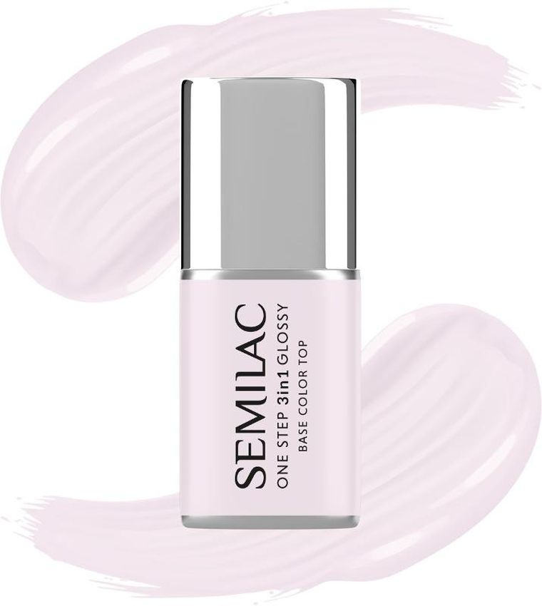 Semilac, One Step Glossy 3in1, lakier hybrydowy do paznokci s235 peach beige, 7 ml
