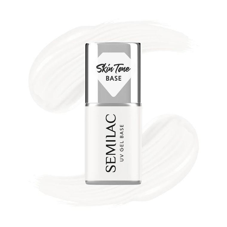 Semilac, Skin Tone, baza coverowa do lakierów hybrydowych, półtransparentna, coconut cream, 7 ml