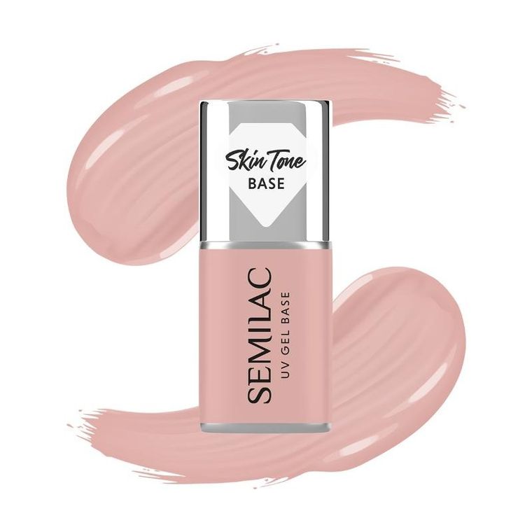 Semilac, Skin Tone, baza coverowa do lakierów hybrydowych, półtransparentna, pale beige, 7 ml