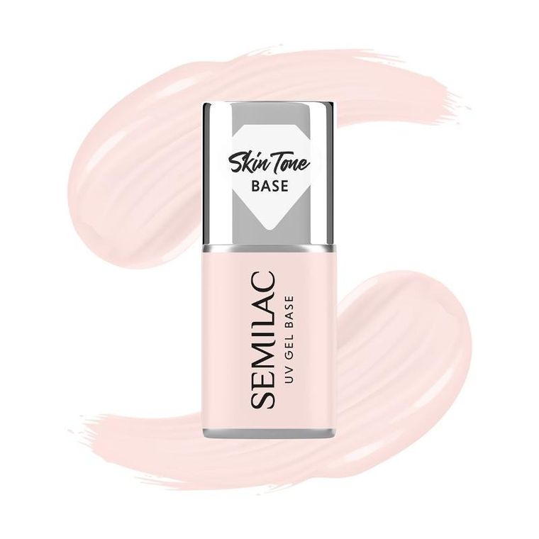 Semilac, Skin Tone, baza coverowa do lakierów hybrydowych, półtransparentna, rose beige, 7 ml